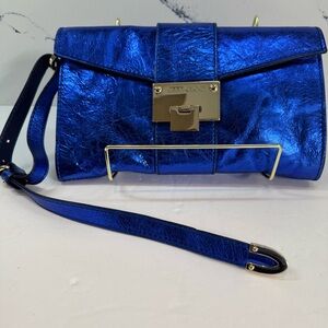 Jimmy Choo Shimmering Blue Clutch